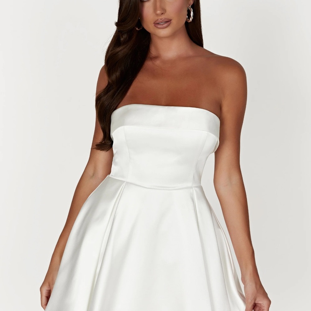 Meshki Strapless White Dress
